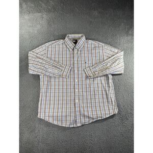 Tommy‎ Hilfiger Button Down Shirt Men XL Plaid Long Sleeve